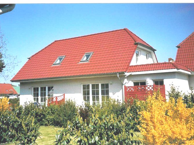 Doppelhaushälften im Haus Ostseestern | Terrassenseite des Ferienhauses