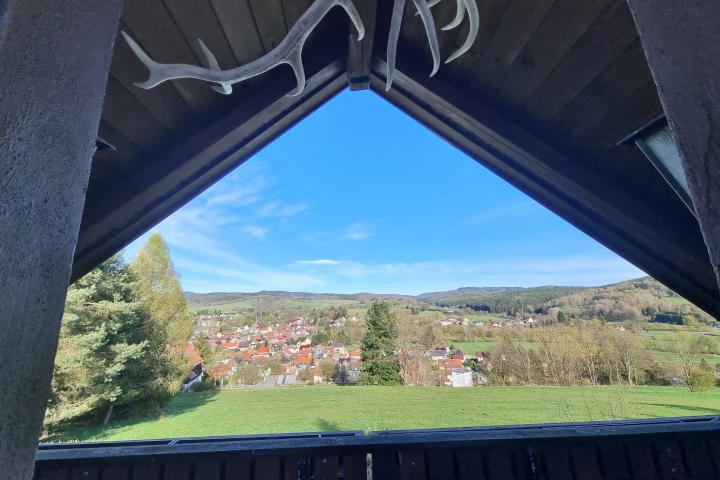 Dein Blick vom Schlafzimmer aus über den Ort Viernau