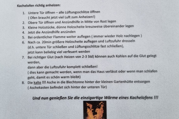 Habt keine Bedenken wegen Wärme, nach kurzer Anleitung von mir - habt Ihr es wohlig warm!!! 