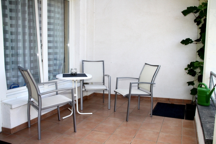 Balkon vor Appartment 