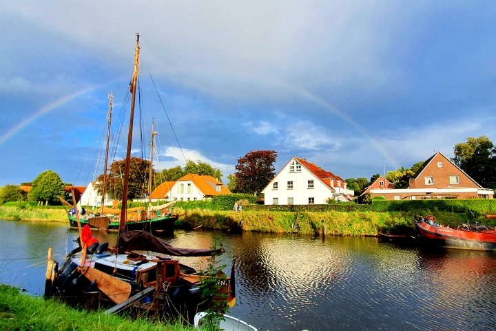 Regenbogen über der Harle