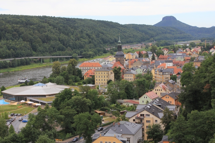 Blick auf Bad Schandau Richtung Lilienstein