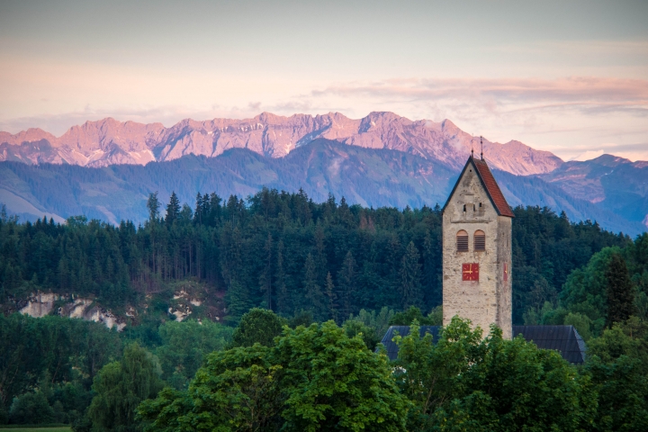 Blick vom Grundstück auf die Oberstdorfer Alpen