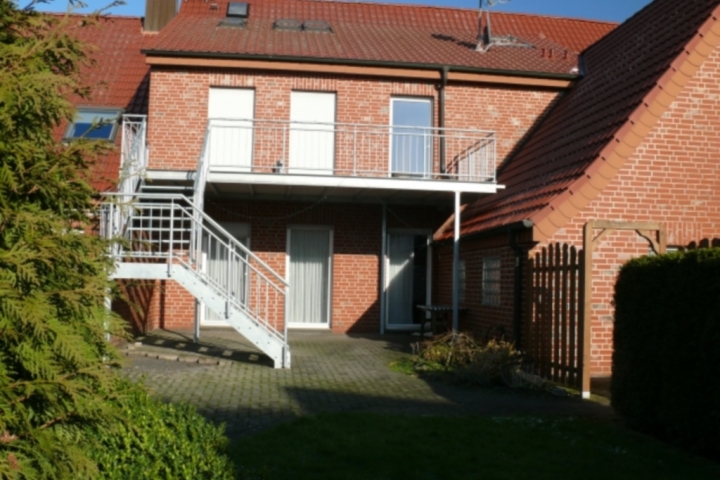 Terrasse zu den Ferienwohnungen im Erdgeschoß