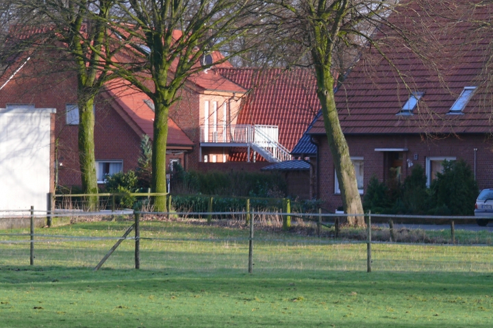 Blick aus der Bauernschaft Richtung Ferienhaus