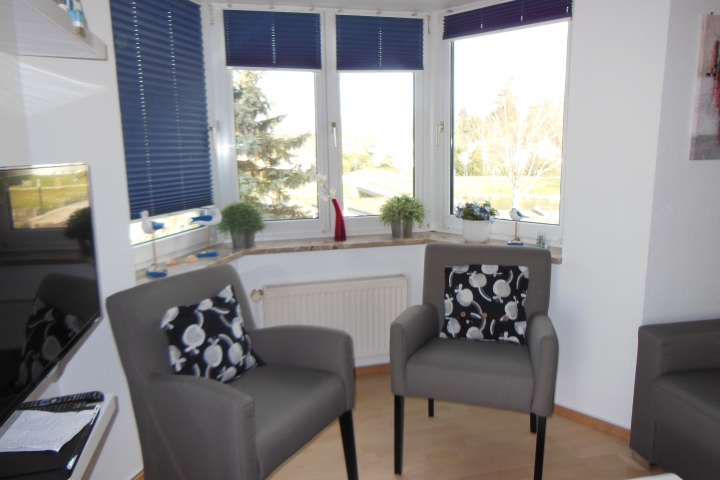 Gemütliche Sitzecke im Erker der Wohnung