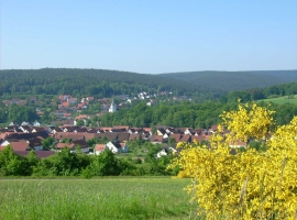 Blick vom Markberg auf die Lage unseres Gästehauses 