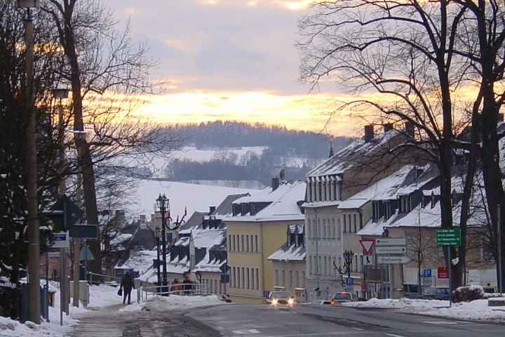 Ansicht stadtwärts von der FEWO 200m bis zum Markt