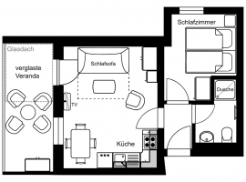 Grundriss der Wohnung