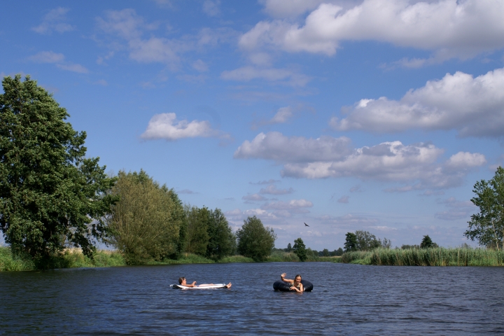 Baden im Fluß