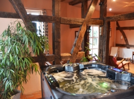 Wellnessbereich mit Sauna und Whirlpool