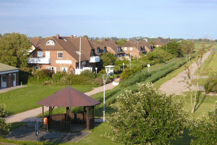 Blick vom Deich, Haus 200 m entfernt