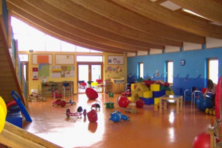 Das Kinderspielhaus direkt am Strand
