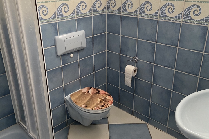 Bad mit Dusche im Obergeschoss