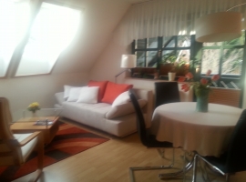 Wohnzimmer mit Sitz- und Eßbereich ©