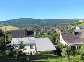 Blick vom Haus zum Keilberg
