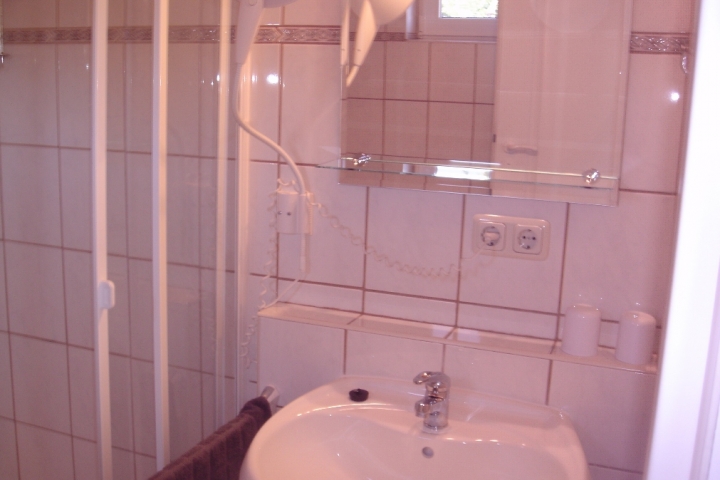 Bad mit Dusche und WC