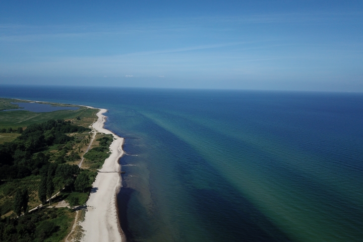 Unser Hausstrand Richtung Westen