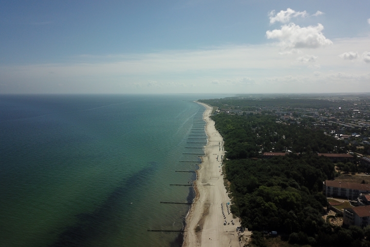 Unser Hausstrand Richtung Osten