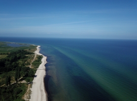 Unser Hausstrand Richtung Westen