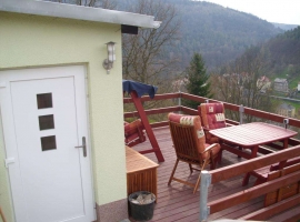 Ferienhaus Panoramablick - für 2 bis 4 Personen mit Terrasse.