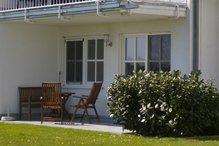 Terrasse mit herrlichem Bick auf die Salzwiesen