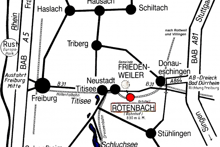 Anfahrt in den Hochschwarzwald