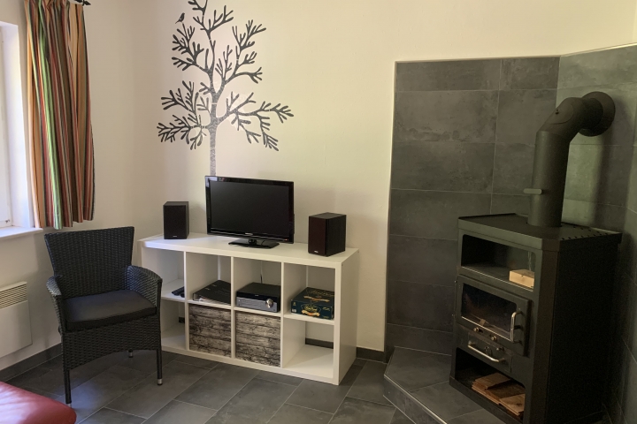Wohnzimmer mit Kaminofen