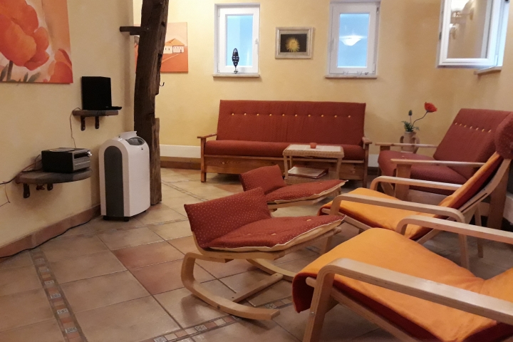 Ruhebereich in der Sauna