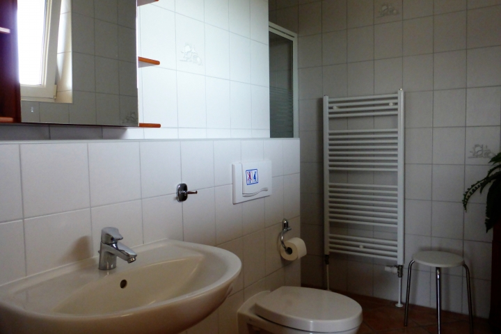 Badezimmer mit Fußbodenheizung