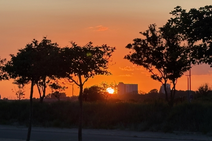 Sonnenuntergang über Burgstaaken