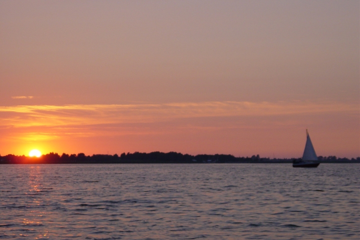 Sonnenuntergang auf dem Bodden