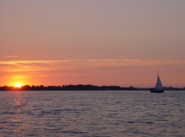 Sonnenuntergang auf dem Bodden