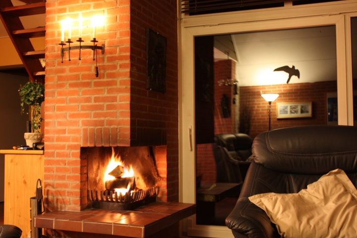 Abends am Kamin