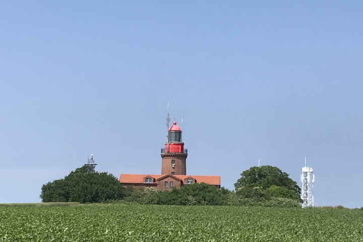 Vom Leuchtturm Buk in Bastorf hat man eine weite Sicht über die Ostsee