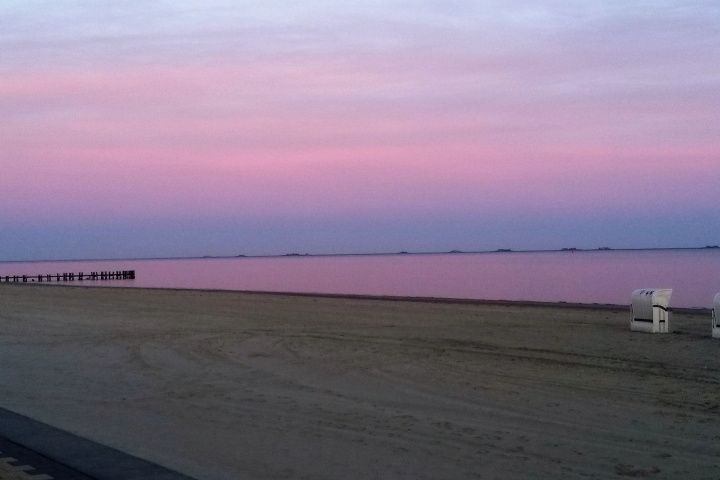 Ein schöner Abend am Strand 