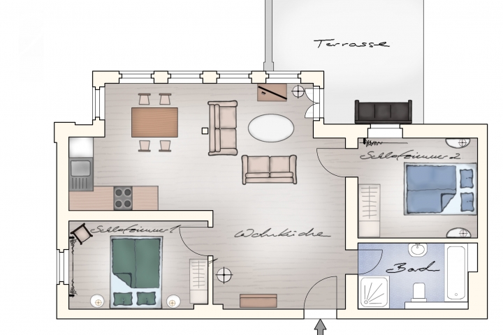 Grundriss Wohnung 4