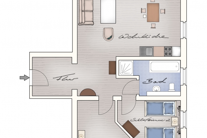 Grundriss Wohnung 5