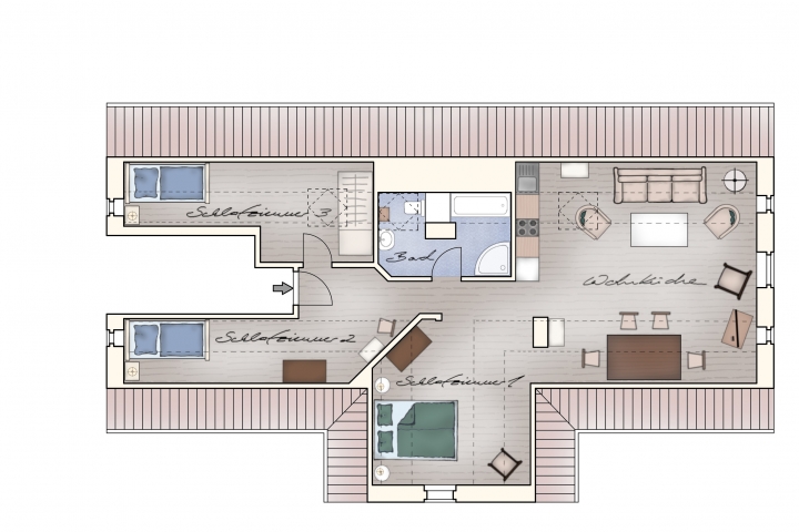 Grundriss Wohnung 8