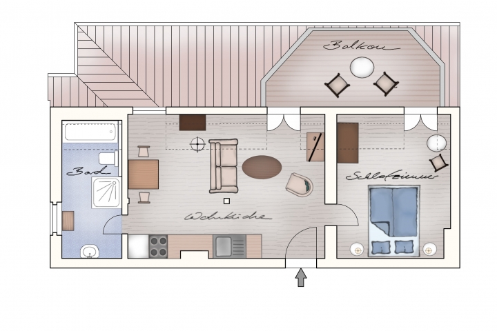 Grundriss Wohnung 6
