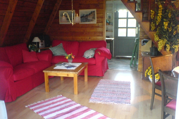Wohnzimmer mit Blick auf den Eingang