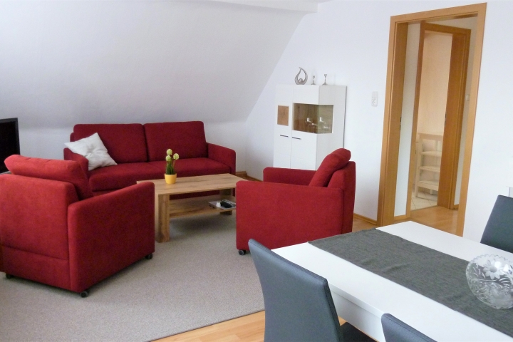 Wohnzimmer mit Schlafcouch