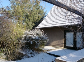 Garten an der Westterrasse im Winter