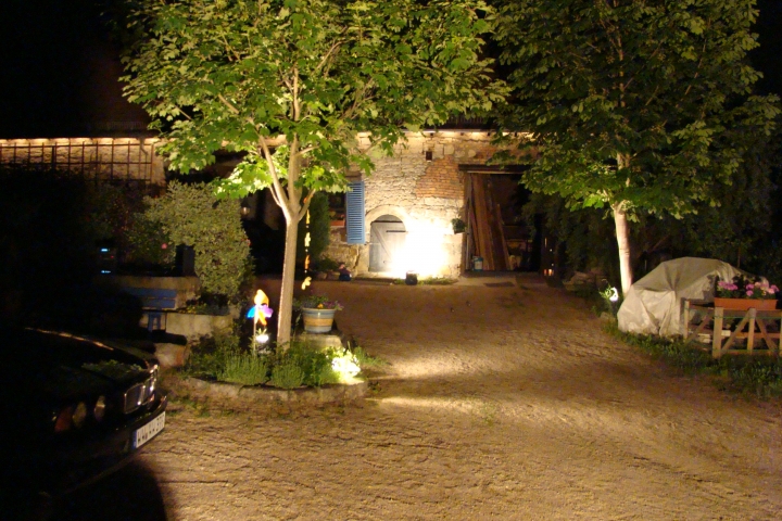 Abendliche Stimmung auf dem Innenhof