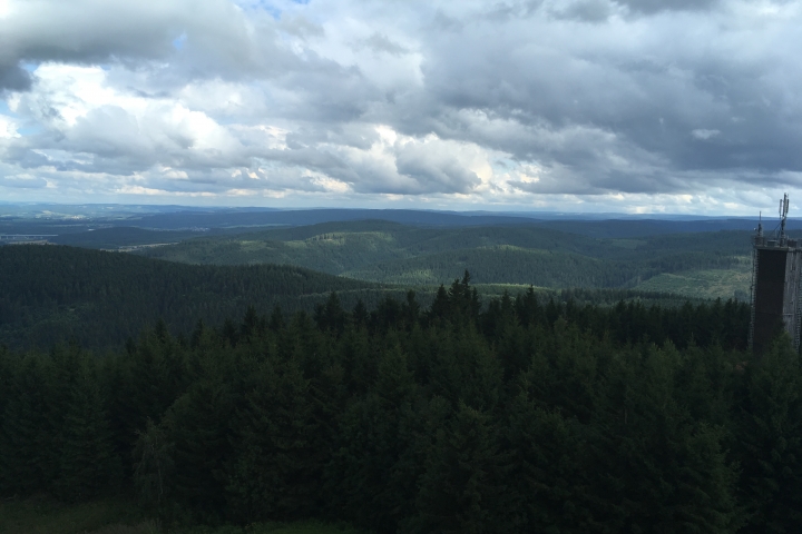 Weite Aussicht vom Kickelhahn in Stützerbach