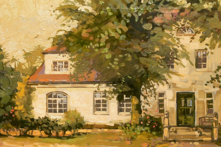 Gutshaus auf einem Gemälde von Rotzal
