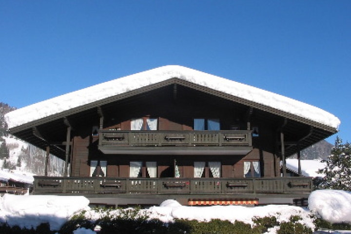 Alpchalet im Winter