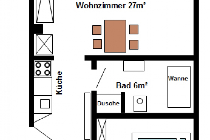 Grundriss der Wohnung
