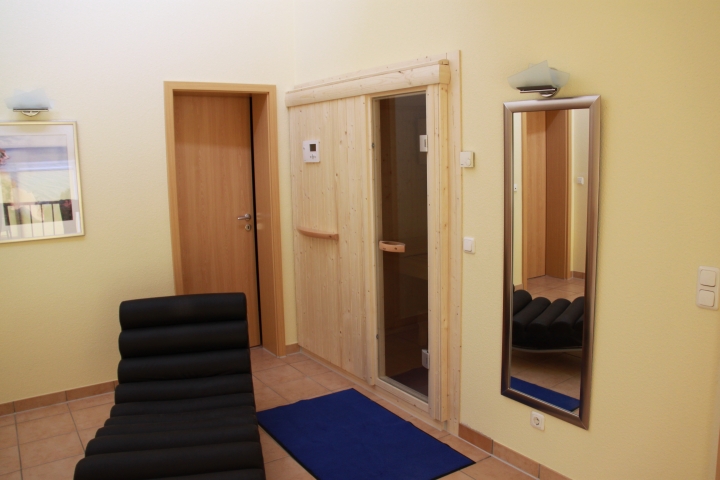 Sauna im Obergeschoß