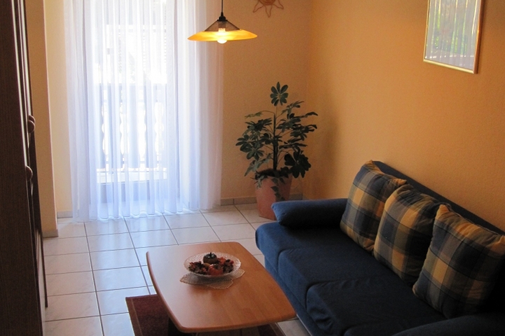 Die gemütliche Sitzecke in der Ferienwohnung